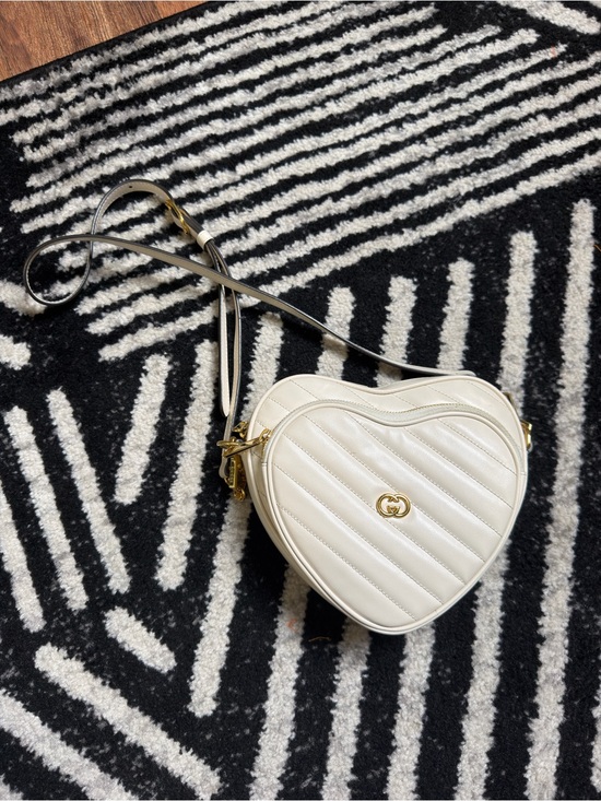 Gucci Handbags - Gucci Interlocking Gs Heart-Shaped Quilted Crossbody Bag with Gold Hardware